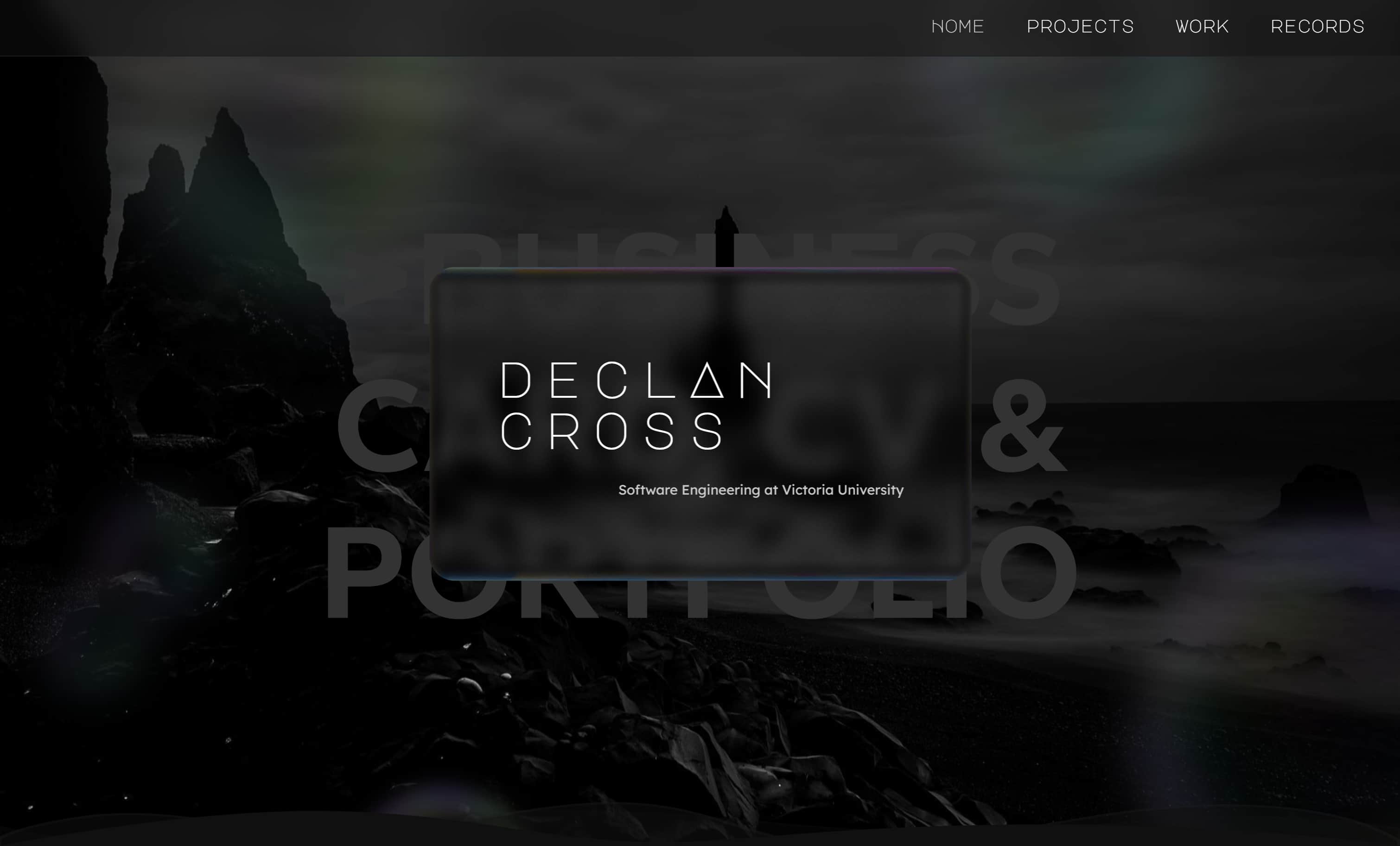 DeclanX website design